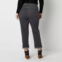 St. John's Bay - Plus Womens Mid Rise Relaxed Fit Jean