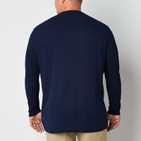 St. John's Bay Big and Tall Mens Long Sleeve Classic Fit Thermal Henley Shirt