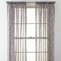 Home Expressions Purr Sheer Rod Pocket Single Curtain Panel