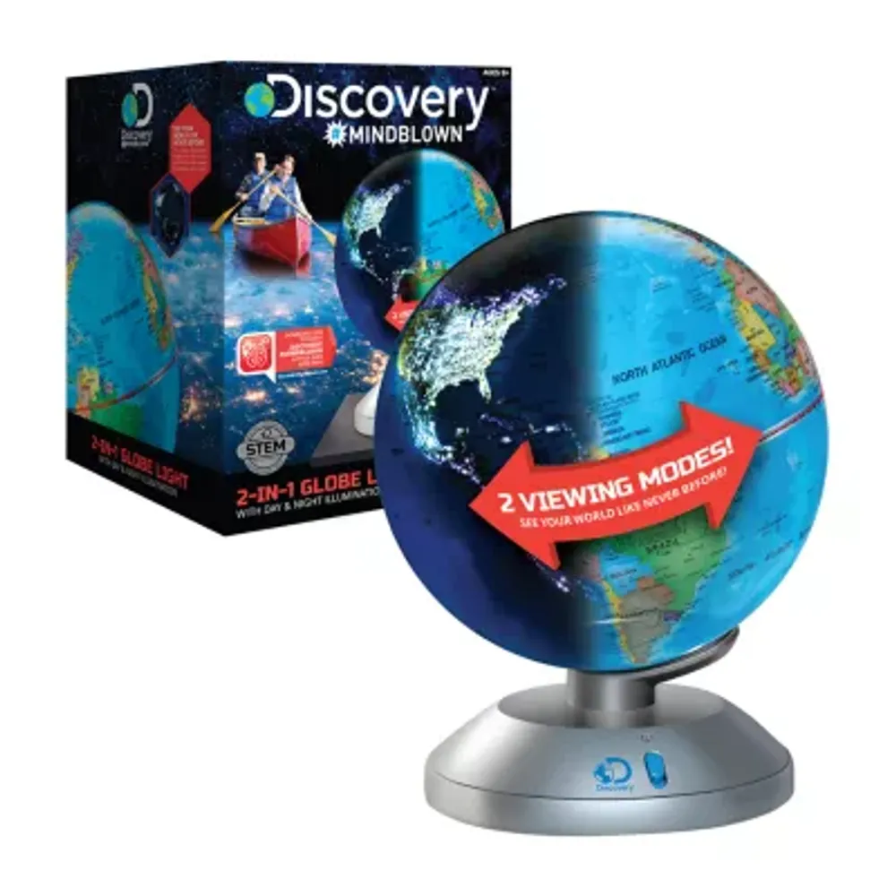 Discovery #Mindblown 2-in-1 World Globe LED Lamp w/Day & Night Modes