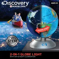 Discovery #Mindblown 2-in-1 World Globe LED Lamp w/Day & Night Modes