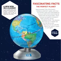 Discovery #Mindblown 2-in-1 World Globe LED Lamp w/Day & Night Modes