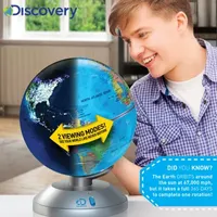 Discovery #Mindblown 2-in-1 World Globe LED Lamp w/Day & Night Modes