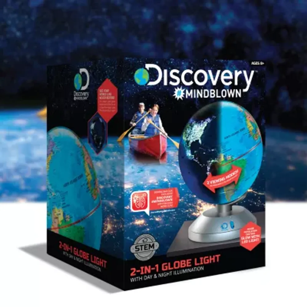 Discovery #Mindblown 2-in-1 World Globe LED Lamp w/Day & Night Modes