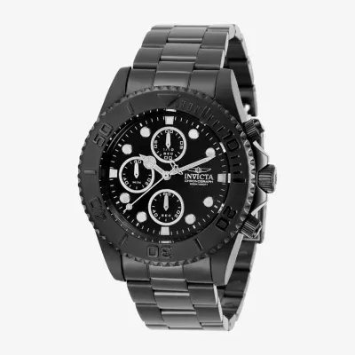 Invicta Mens Black Stainless Steel Bracelet Watch 33050