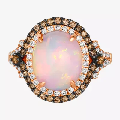 Le Vian® Grand Sample Sale™ Ring featuring 1/3 CT. Neopolitan Opal™ 1/3 CT. Chocolate Diamonds® 3/8 CT. Nude Diamonds™ set in 14K Strawberry Gold