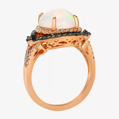 Le Vian Grand Sample Sale® Ring featuring 2 1/3 cts. Neopolitan Opal™ 1/3 cts. Chocolate Diamonds® 3/8 cts. Nude Diamonds™ set in 14K Strawberry Gold®