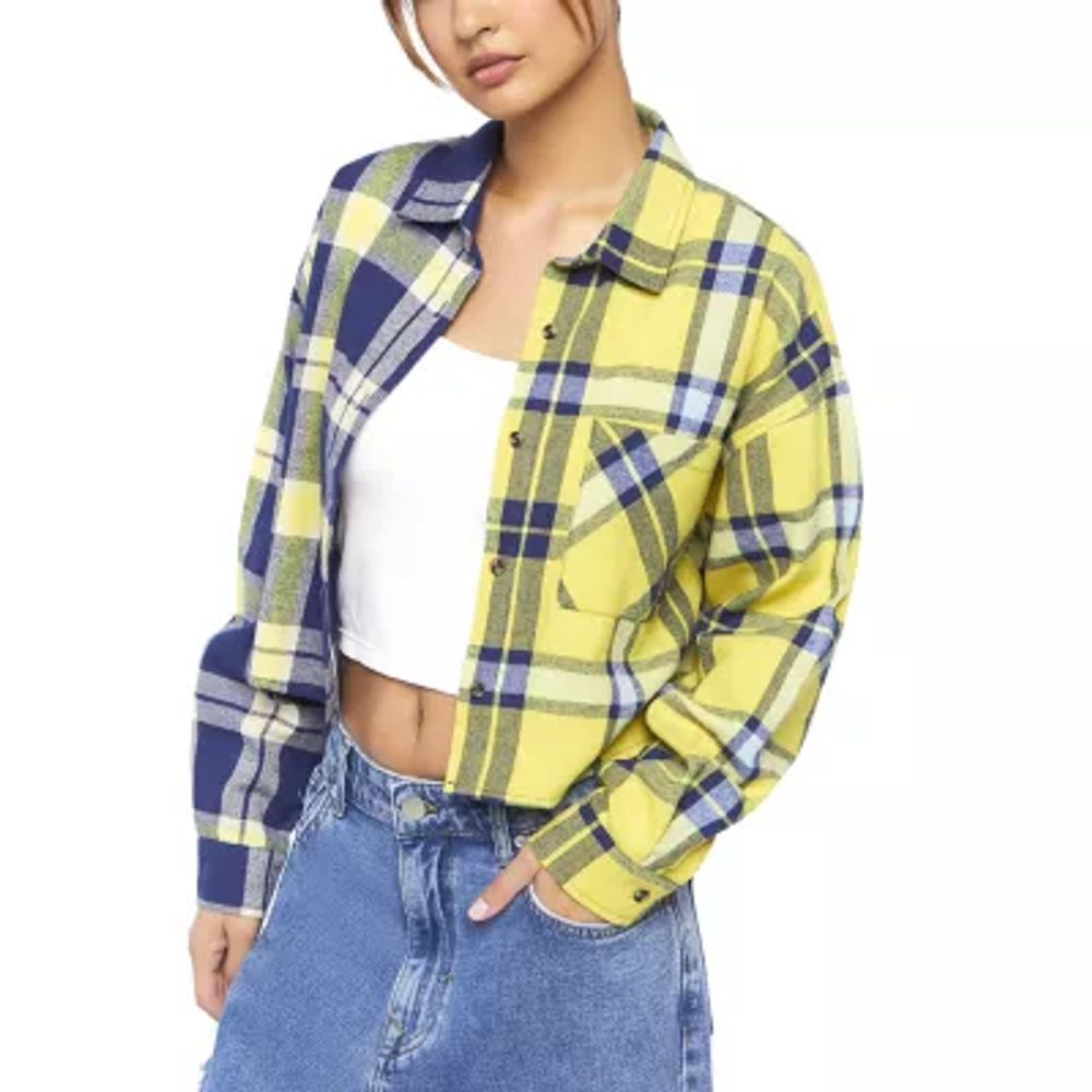 Forever 21 Juniors Womens Long Sleeve Flannel Shirt