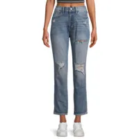 Arizona Juniors Womens Highest Rise Mom Easy-on + Easy-off Jean