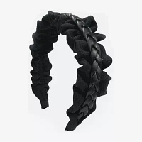 Bijoux Bar Black Braided Vegan Leather Womens Headband