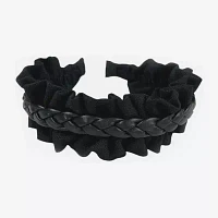 Bijoux Bar Black Braided Vegan Leather Womens Headband