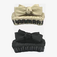 Bijoux Bar Taupe & Black Bow 2-pc. Claw Hair Clip