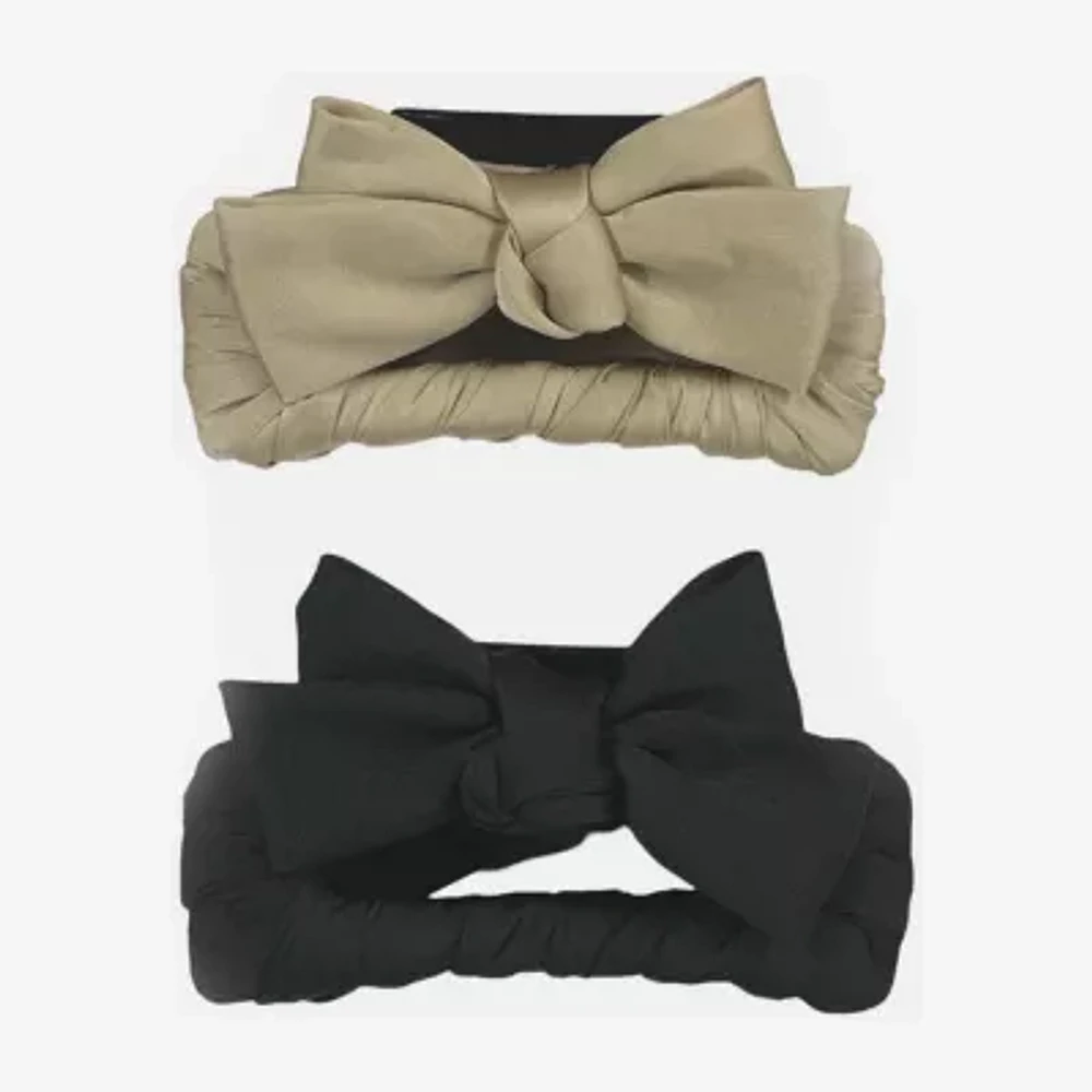 Bijoux Bar Taupe & Black Bow 2-pc. Claw Hair Clip