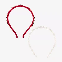 Bijoux Bar Red Rhinestone 2-pc. Womens Headband