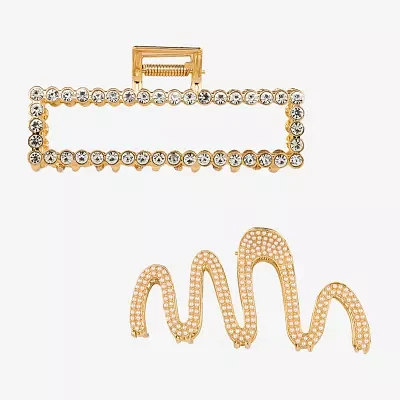 Bijoux Bar Rhinestone 2-pc. Claw Hair Clip