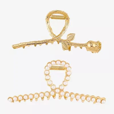 Bijoux Bar Rose 2-pc. Claw Hair Clip