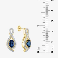 Lab Created Blue Sapphire 14K Gold Over Silver Jewelry Set