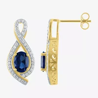 Lab Created Blue Sapphire 14K Gold Over Silver Jewelry Set