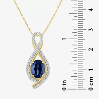 Lab Created Blue Sapphire 14K Gold Over Silver Jewelry Set