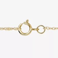 Womens Genuine Gemstone & 1/5 CT. T.W. Genuine Diamond 10K Gold Oval Pendant Necklace