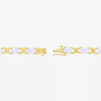 14K Gold Over Silver 7.5 Inch Link Bracelet