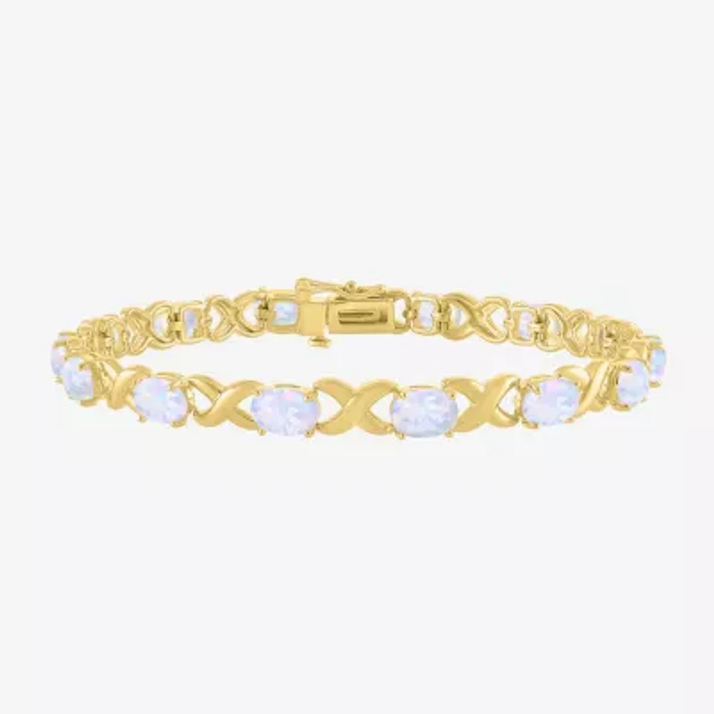 14K Gold Over Silver 7.5 Inch Link Bracelet