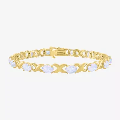 14K Gold Over Silver 7.5 Inch Link Bracelet