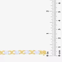 14K Gold Over Silver 7.5 Inch Link Bracelet