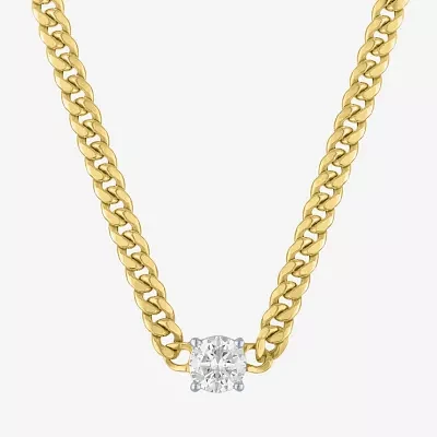 Diamond Addiction (G-H / Si2-I1) Womens 1/2 CT. T.W. Lab Grown White Diamond 10K Gold Pendant Necklaces