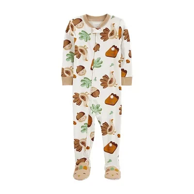 Carter's Toddler Unisex Crew Neck Long Sleeve Footed Pajamas