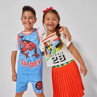 Disney Collection Little & Big Boys 2-pc. Spiderman Short Set