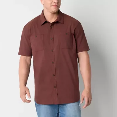 mutual weave Big and Tall Mens Classic Fit Short Sleeve Button-Down Shirt