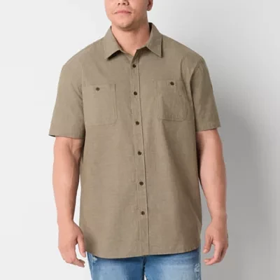 mutual weave Big and Tall Mens Classic Fit Short Sleeve Button-Down Shirt