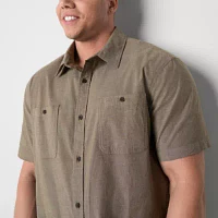 mutual weave Big and Tall Mens Classic Fit Short Sleeve Button-Down Shirt