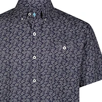 ANGLR Pick Up Sticks Mens Short Sleeve Button-Down Shirt