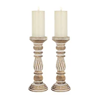 Northlight Brown Etched Antique 2-pc. Candle Holder