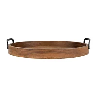 Northlight Acacia Wood With Metal Handles 3-pc. Decorative Tray