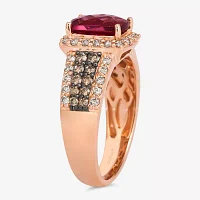 Le Vian® Ring featuring 1 1/2 cts. Raspberry Rhodolite®, 1/4 Chocolate Diamonds®, 3/8 Nude Diamonds™ set 14K Strawberry Gold®