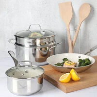 Martha Stewart Castelle 8-pc. Stainless Steel Cookware Set