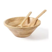 Martha Stewart Salad Bowl Set 3-pc. Wood Serving Bowl