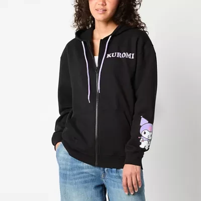 Juniors Womens Long Sleeve Hello Kitty Zipper Hoodie