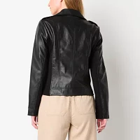 a.n.a Womens Faux Leather Midweight Motorcycle Jacket