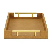 Cheungs Faux Shagreen Rectangular Decorative Tray