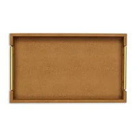 Cheungs Faux Shagreen Rectangular Decorative Tray