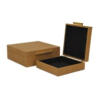 Cheungs Faux Shagreen Square 2-pc. Decorative Box