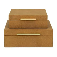 Cheungs Faux Shagreen Square 2-pc. Decorative Box