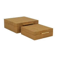 Cheungs Faux Shagreen Square 2-pc. Decorative Box