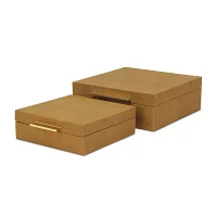 Cheungs Faux Shagreen Square 2-pc. Decorative Box