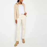 St. John's Bay Womens Mid Rise Secretly Slender Straight Leg Jean