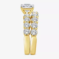 Signature By Modern Bride (G / Si1-Si2) Womens 4 CT. T.W. Lab Grown White Diamond 10K Gold Side Stone Bridal Set